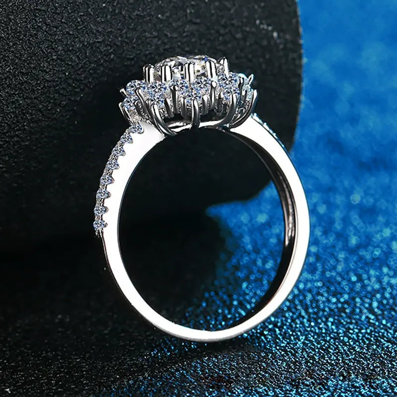 Olive Moissanite Ring