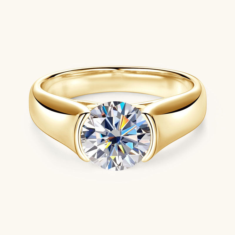 Carmine Moissanite Ring