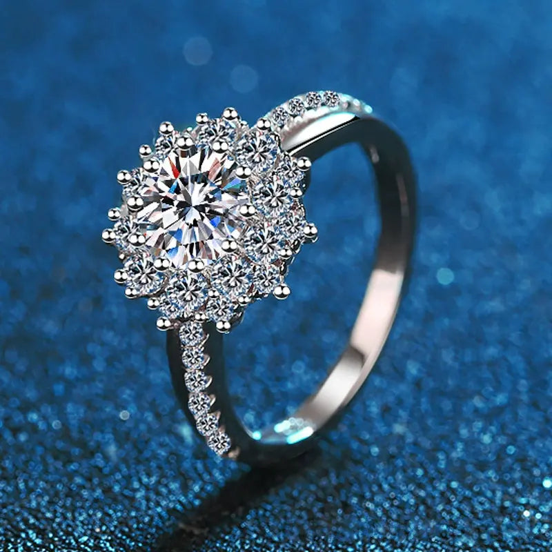 Olive Moissanite Ring