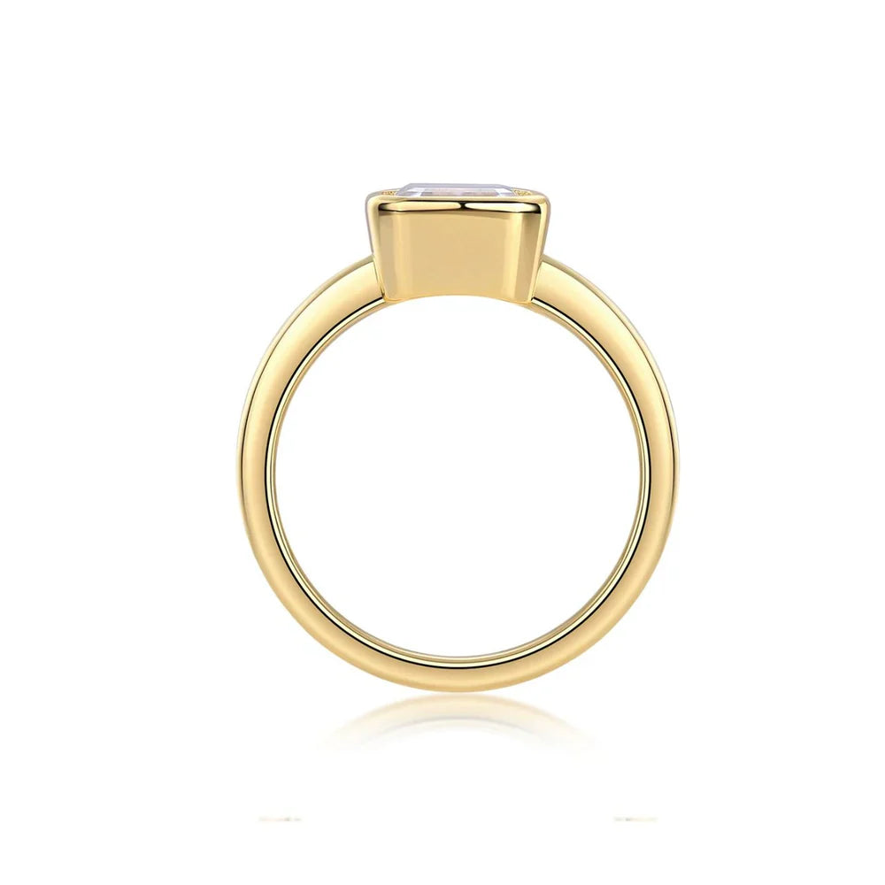 Indigo Moissanite Ring