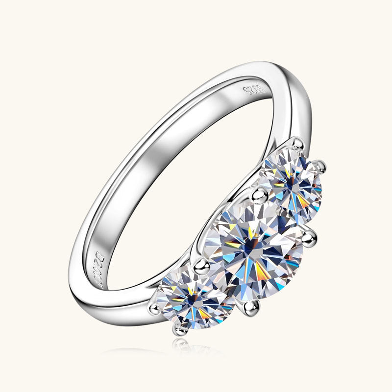 Pearl Moissanite Ring