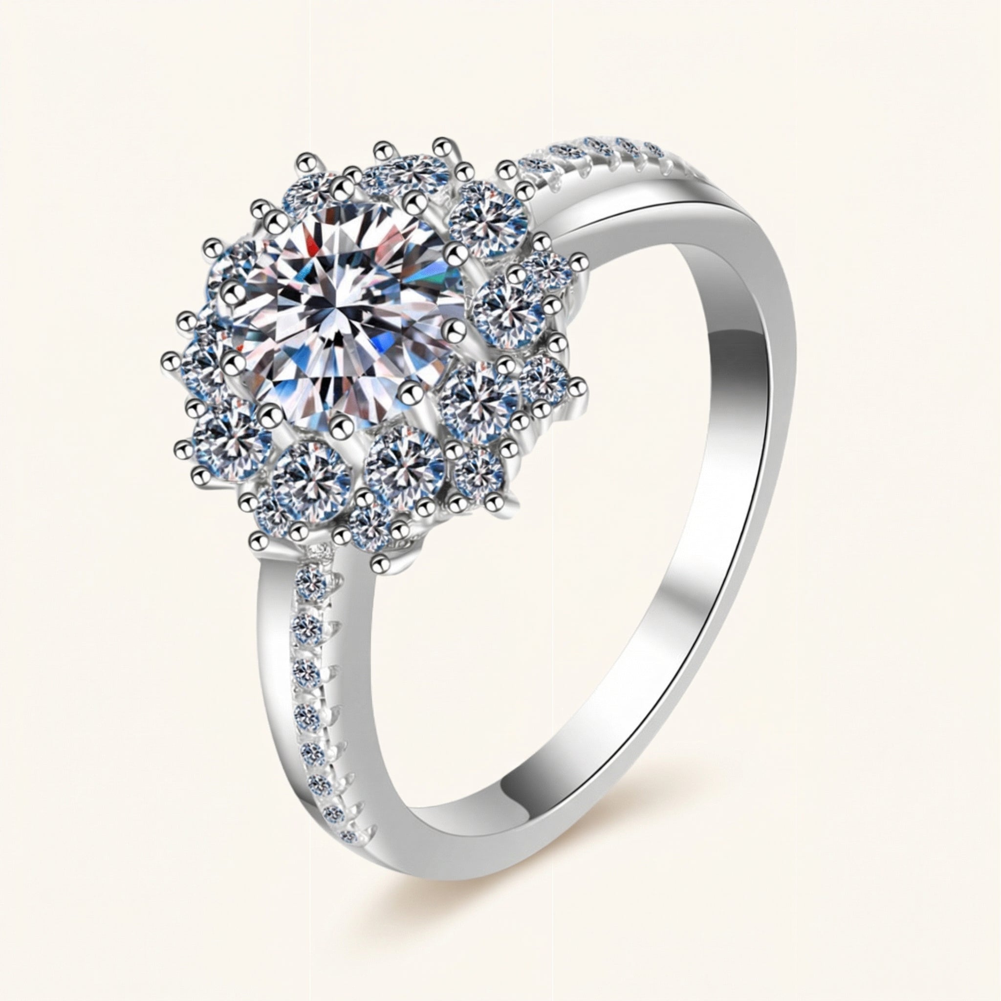 Olive Moissanite Ring