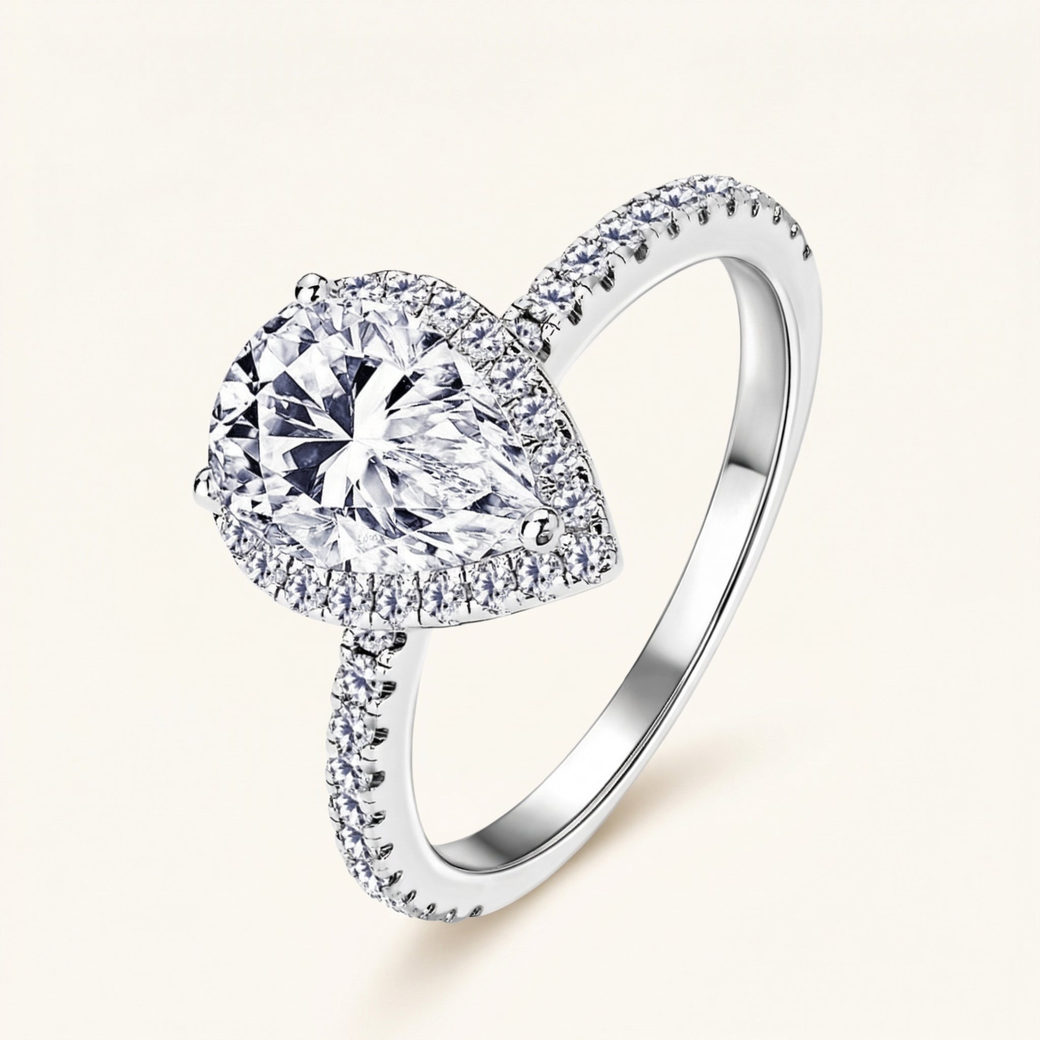 Opal Moissanite Ring