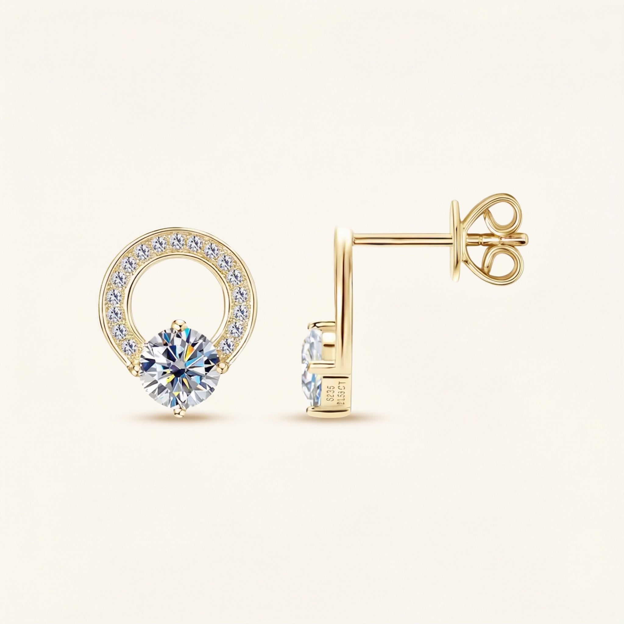 Quincy Moissanite Earring