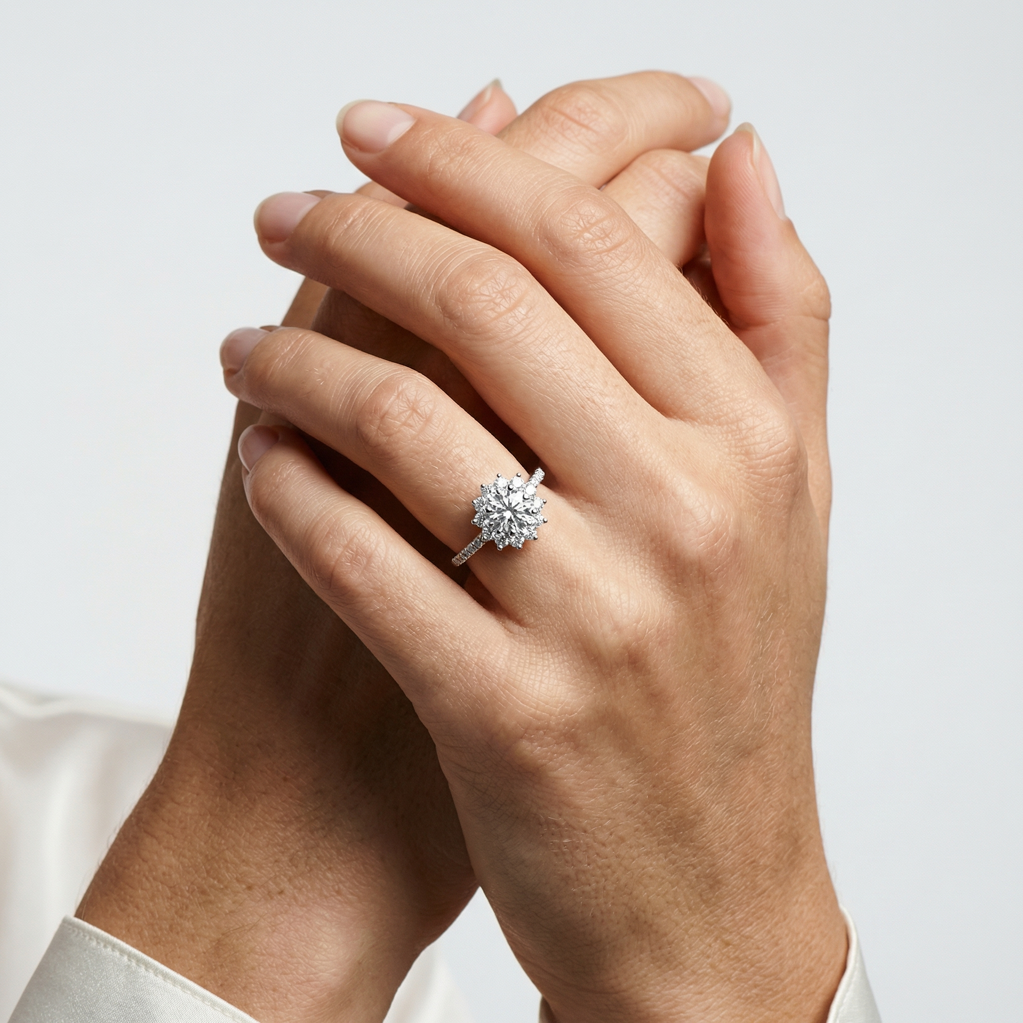 Olive Moissanite Ring