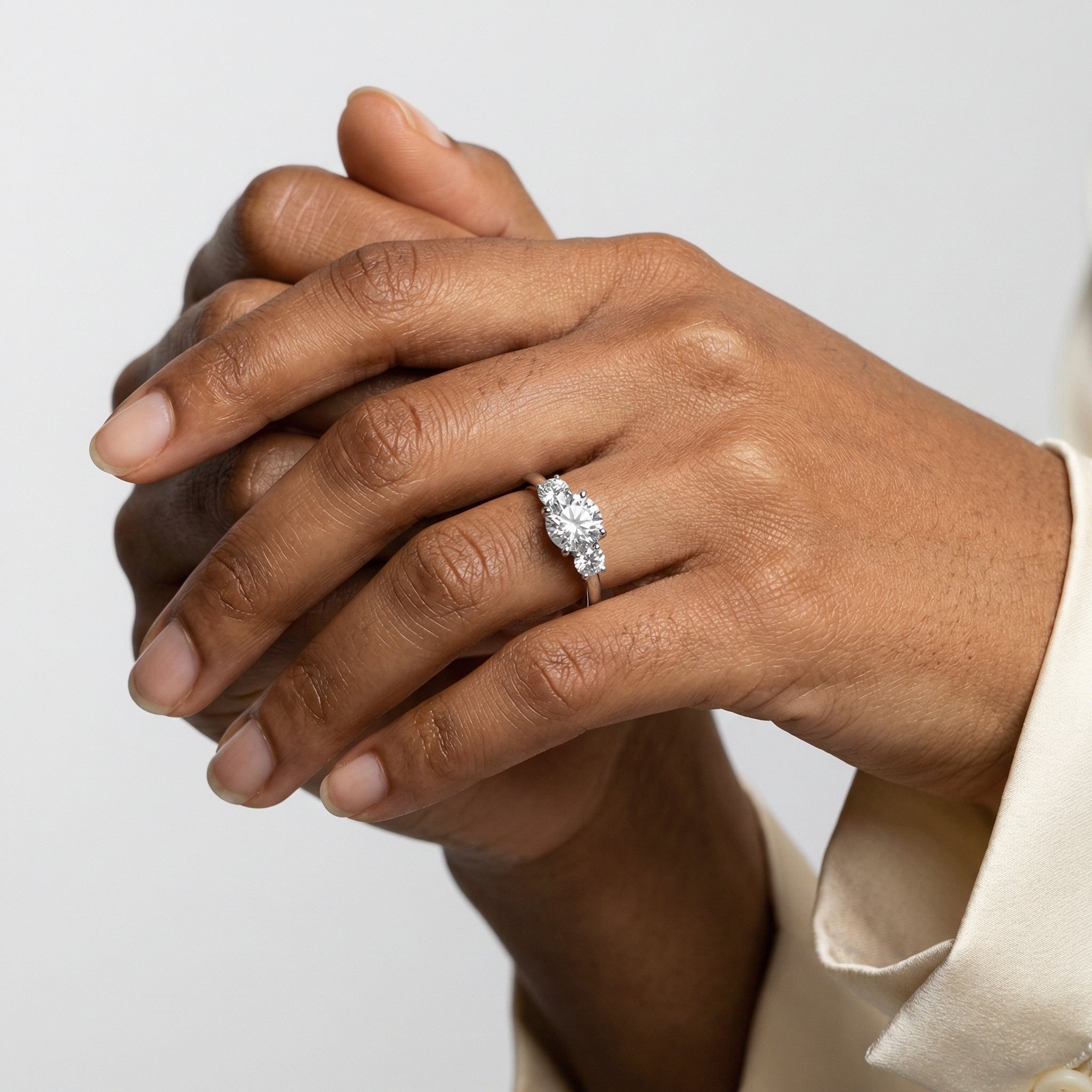 Pearl Moissanite Ring