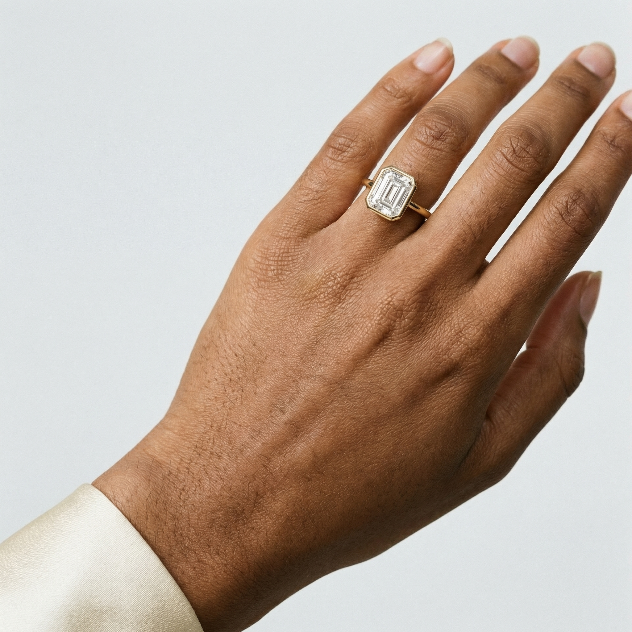 Indigo Moissanite Ring