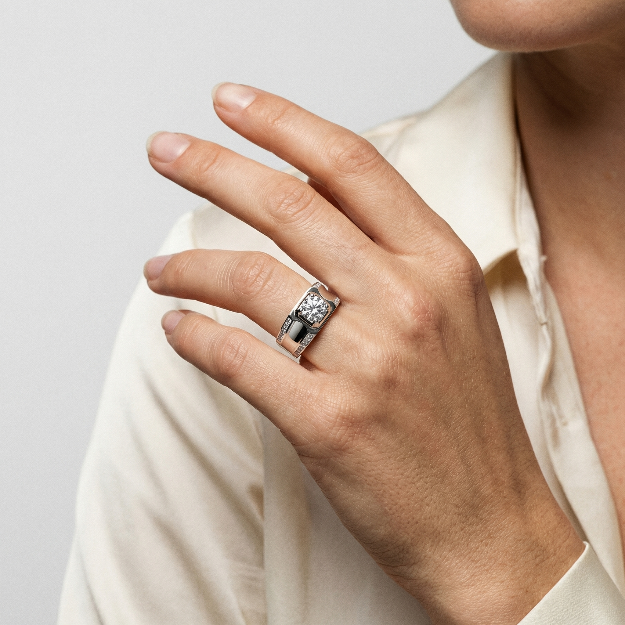 Greer Moissanite Ring