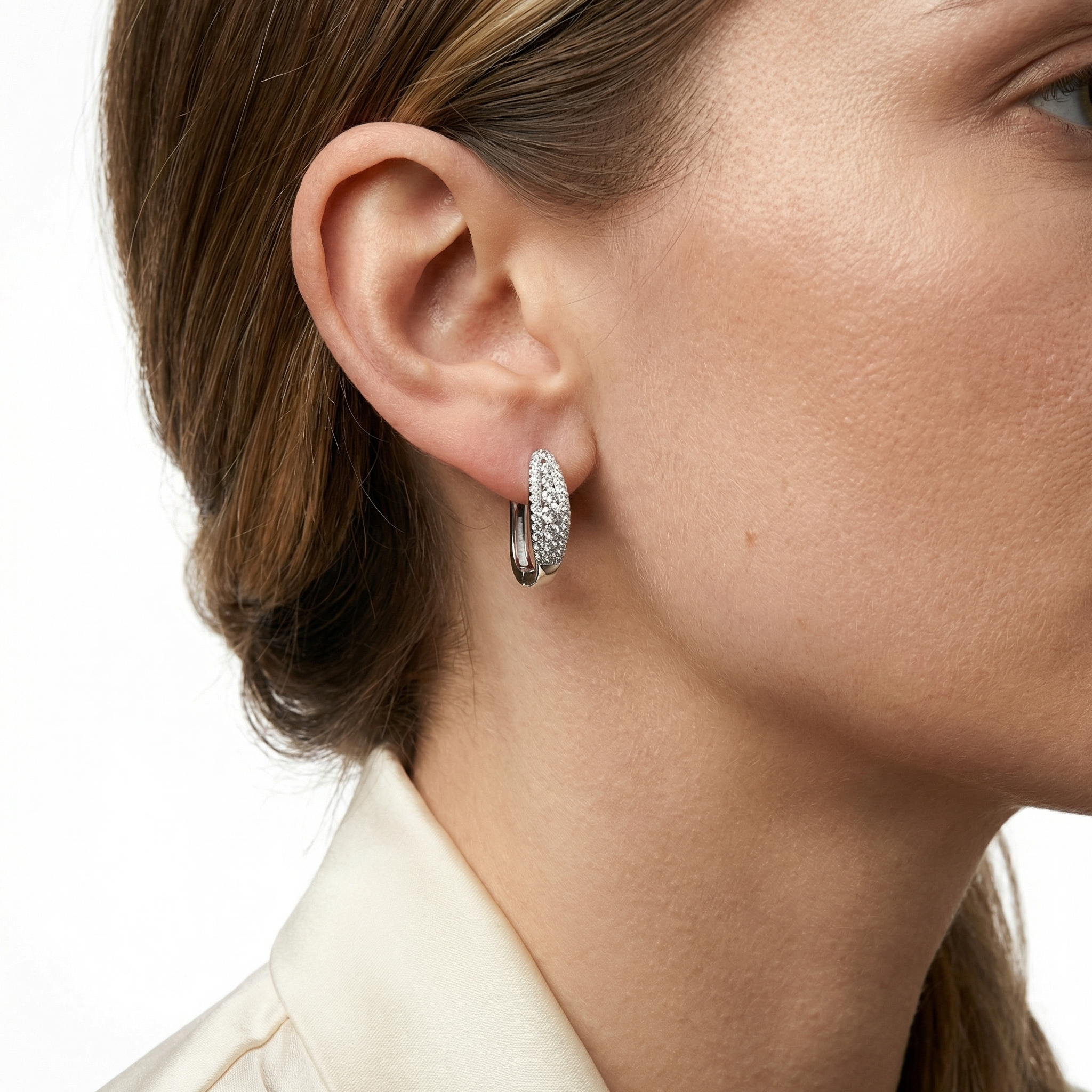 Fallon Moissanite Earring