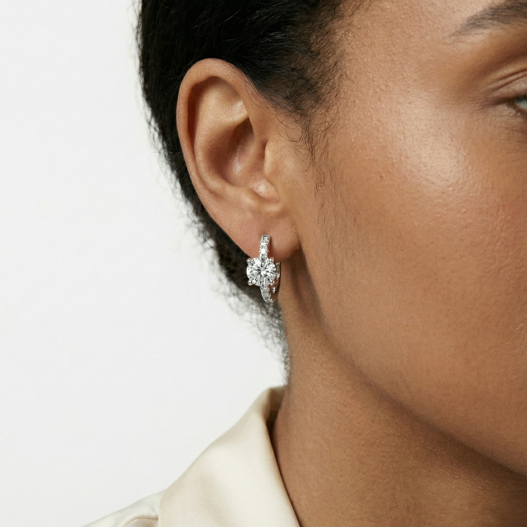 Fleur Moissanite Earring