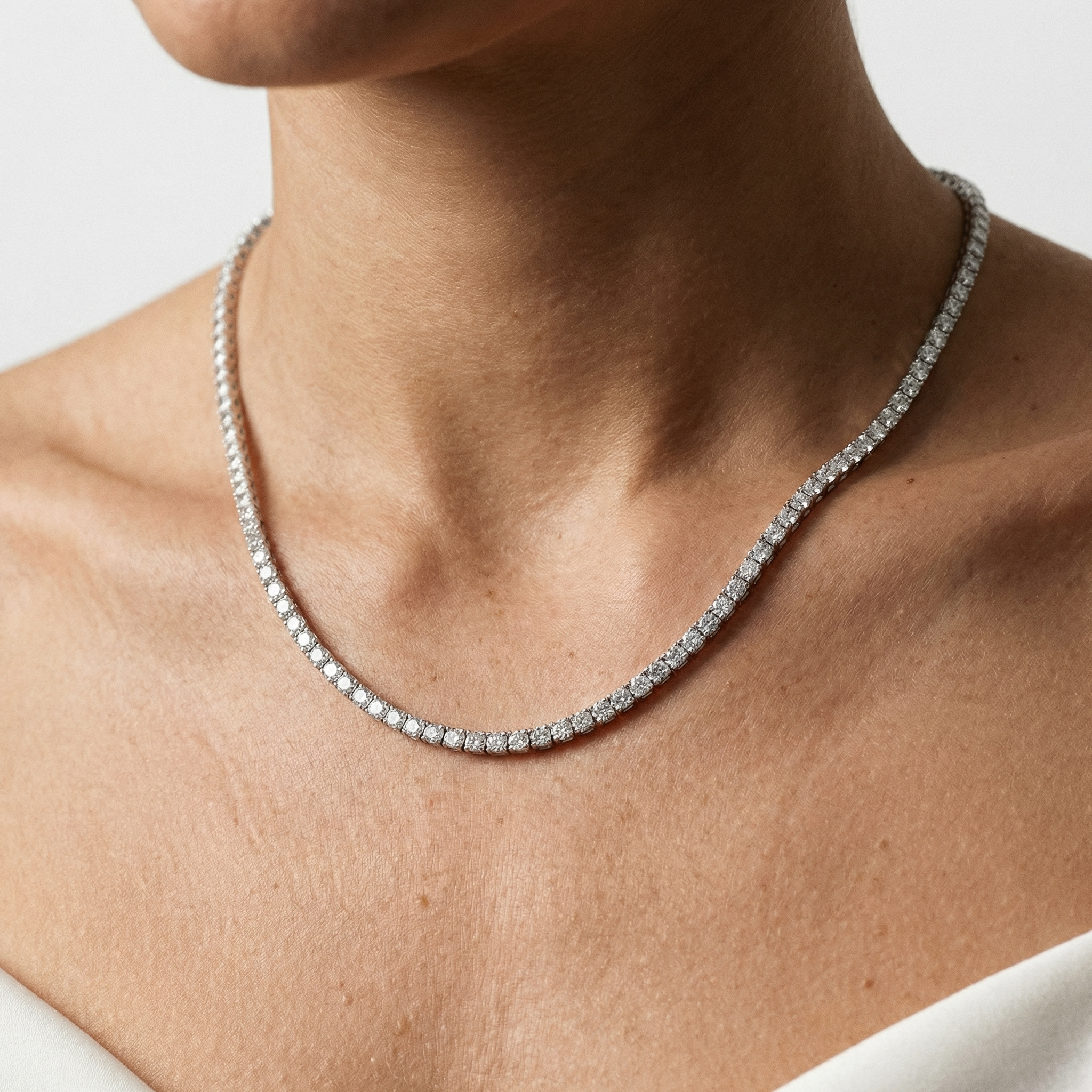 Moissanite Tennis Necklace - 3mm