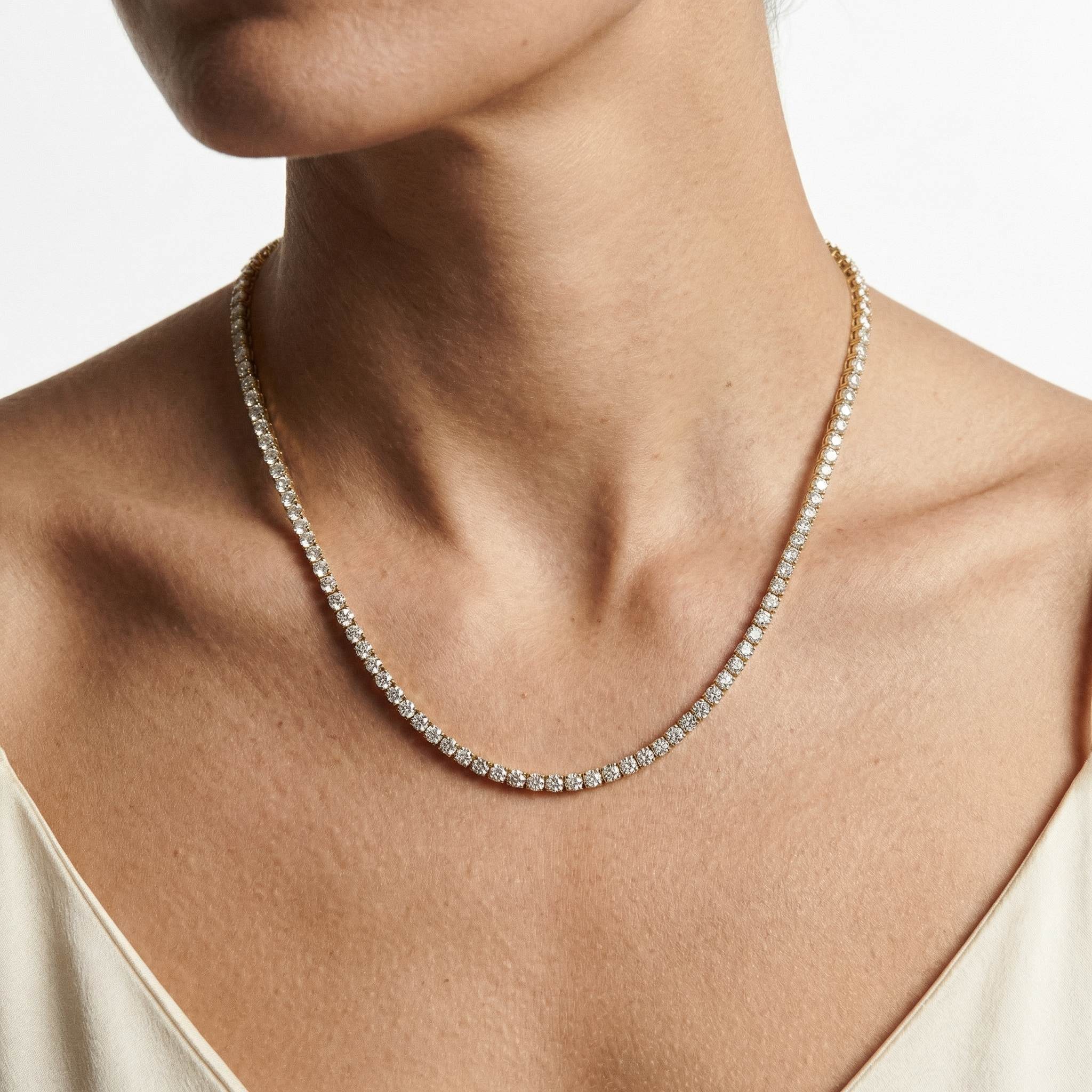 Moissanite Tennis Necklace - 3mm
