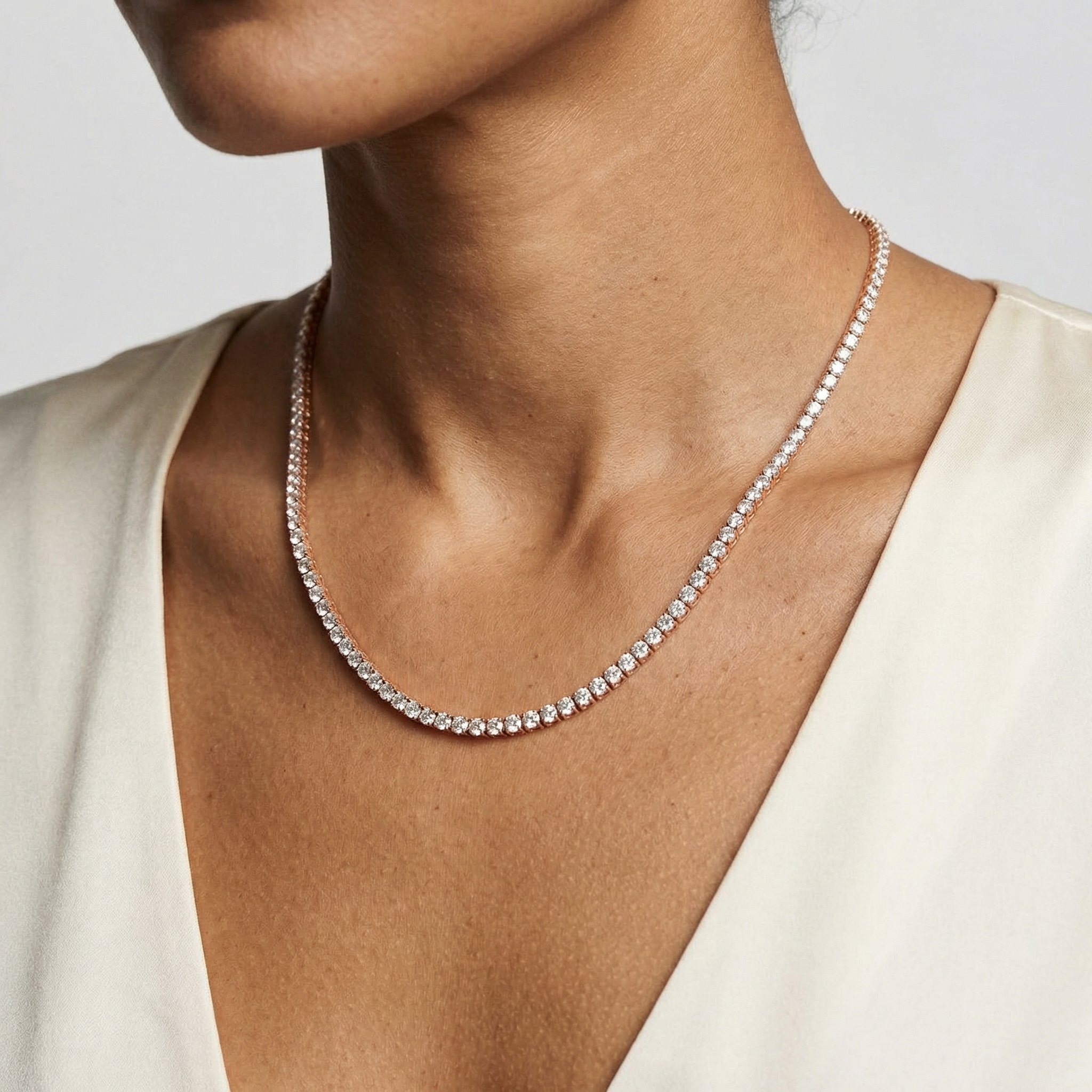 Moissanite Tennis Necklace - 3mm