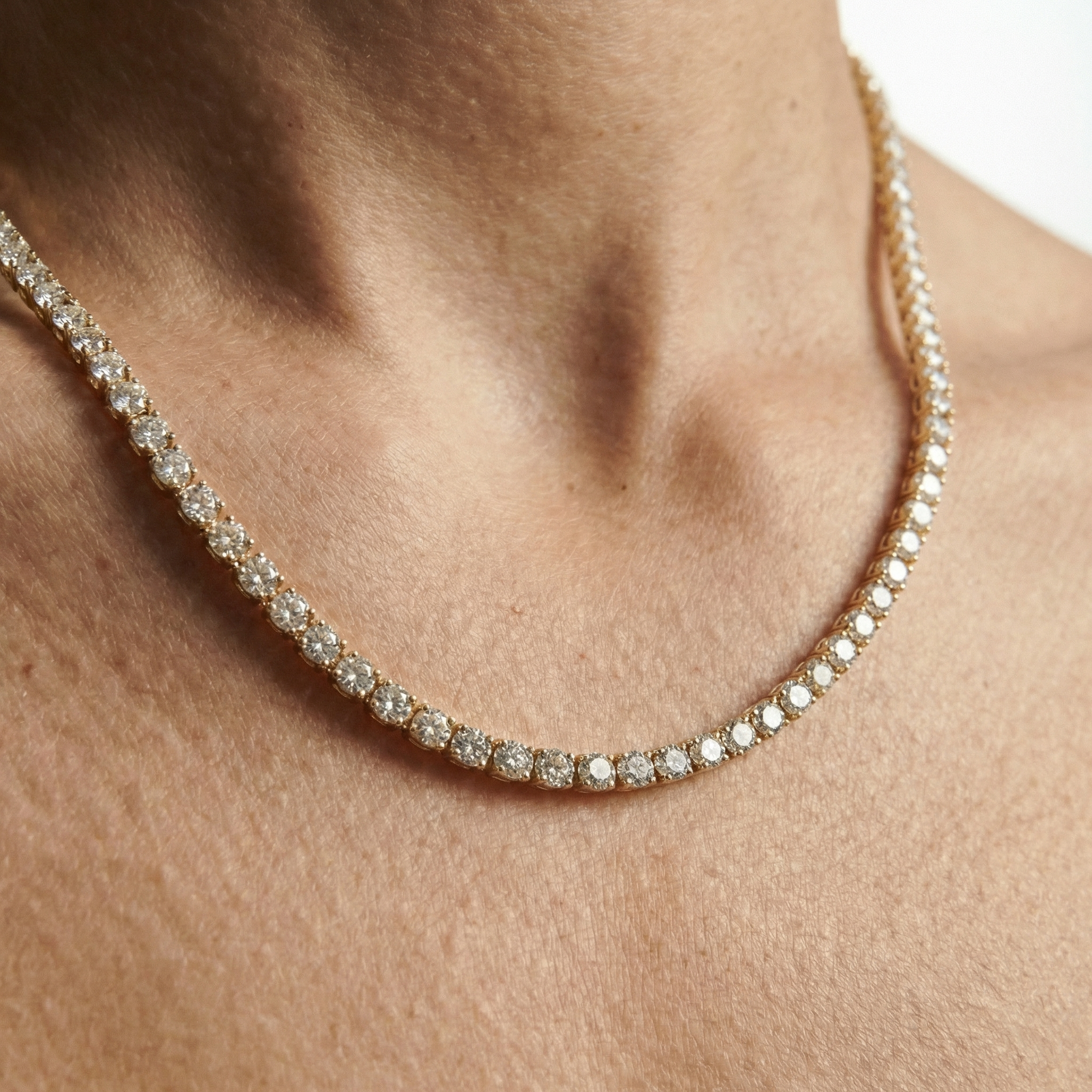 Moissanite Tennis Necklace - 3mm