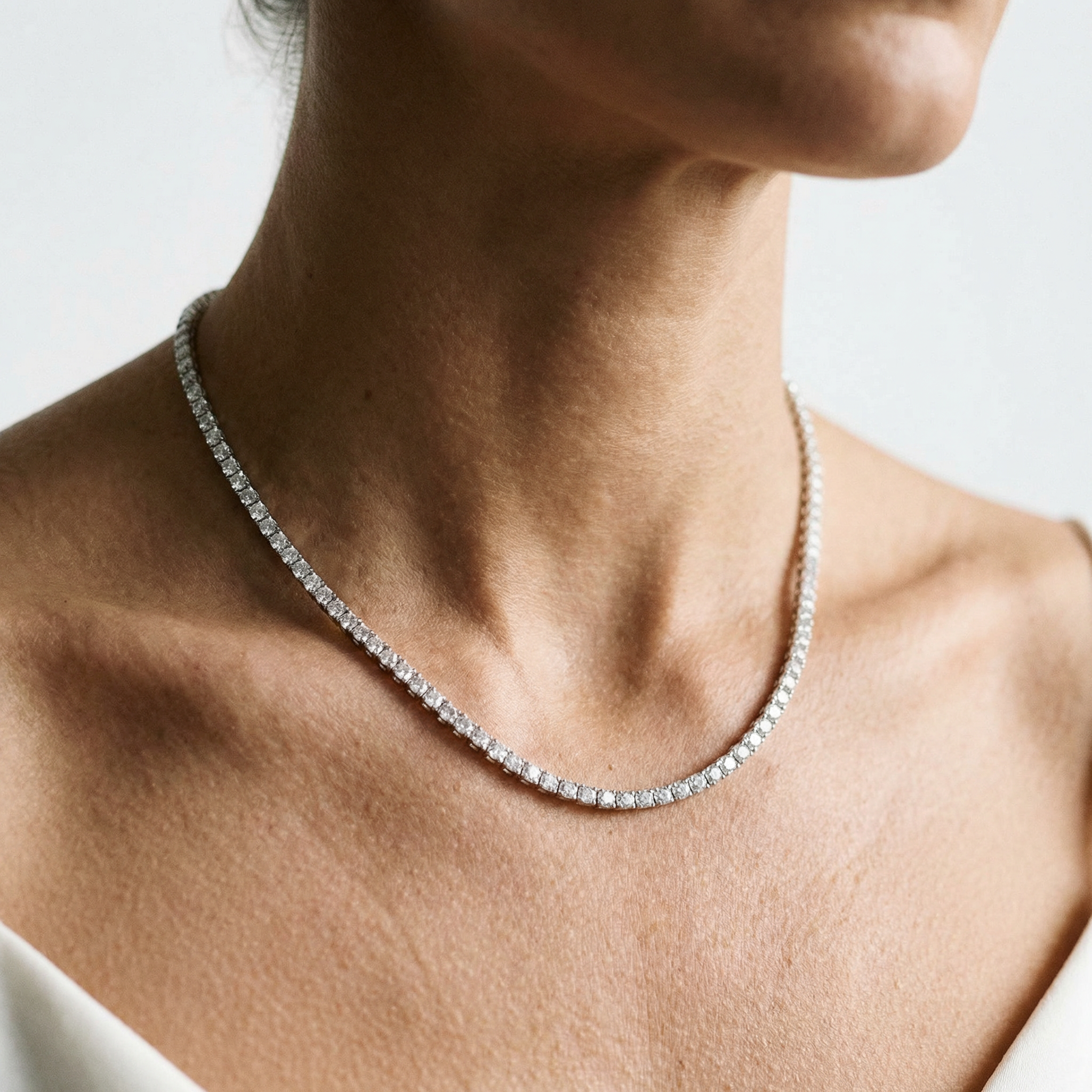 Moissanite Tennis Necklace - 3mm