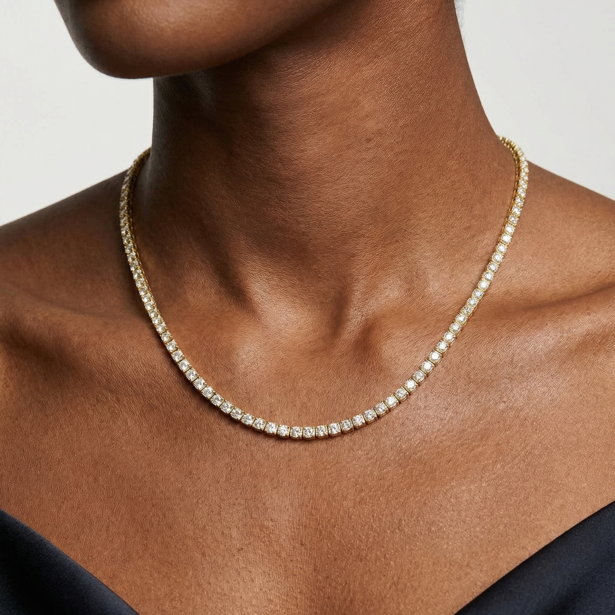 Moissanite Tennis Necklace - 4mm