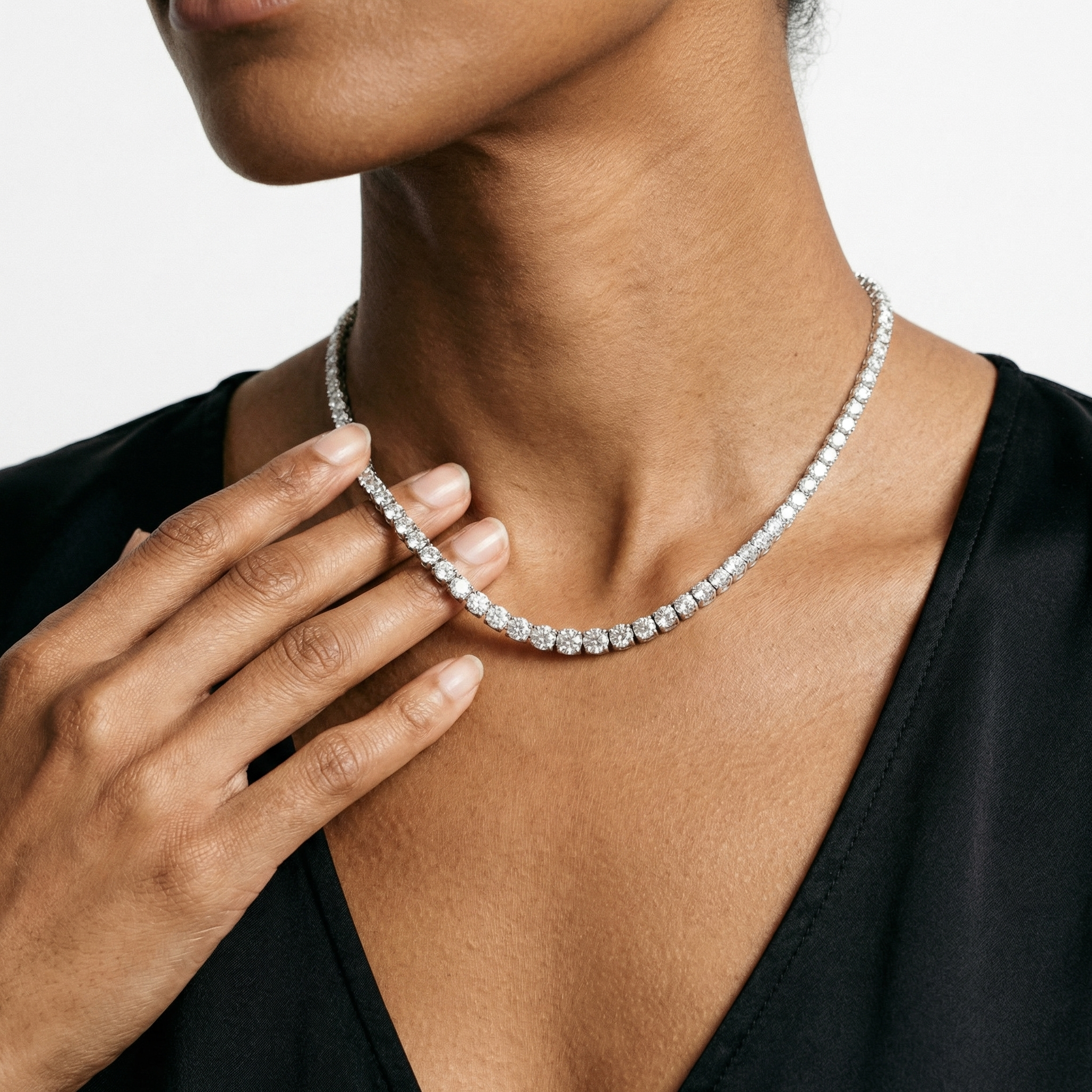 Moissanite Tennis Necklace - 6.5mm
