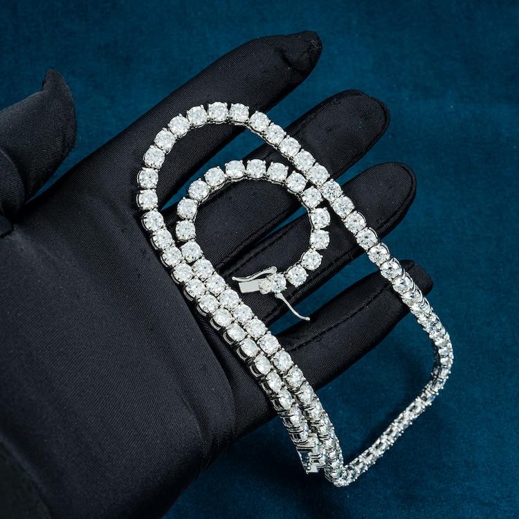 Moissanite Tennis Necklace - 5mm