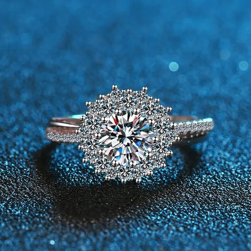 Olive Moissanite Ring