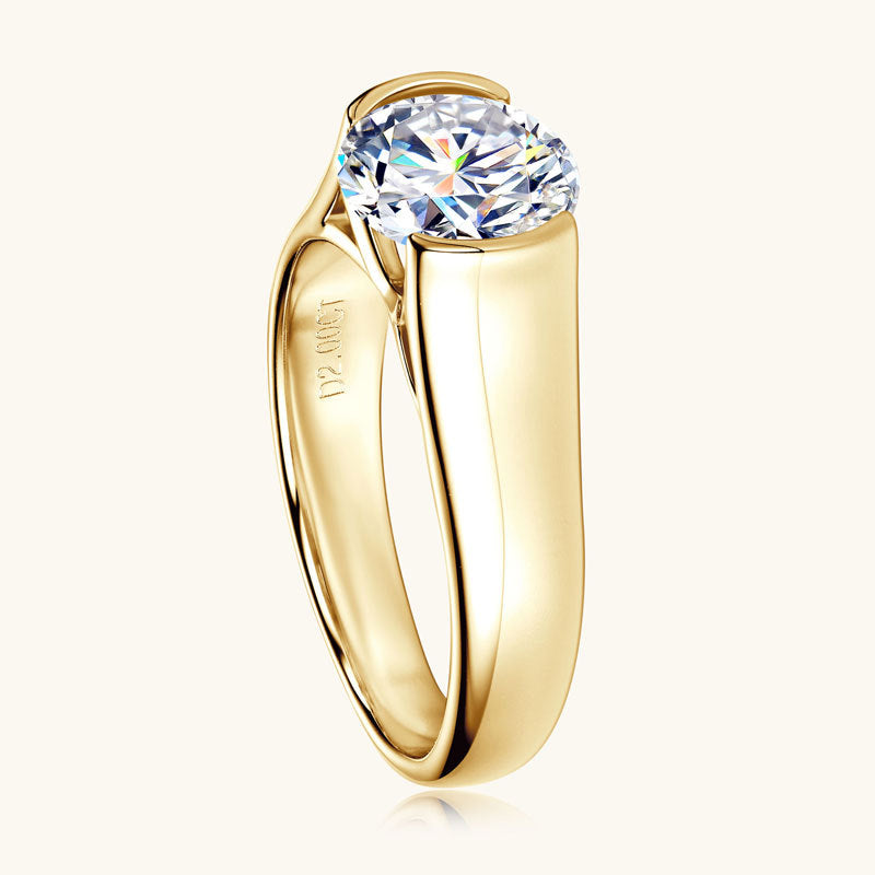 Carmine Moissanite Ring