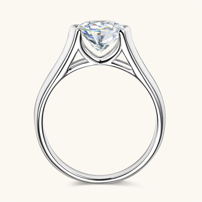 Carmine Moissanite Ring