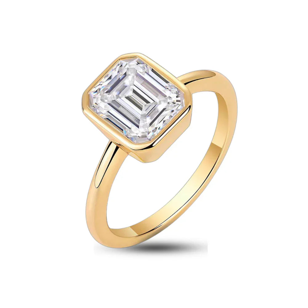Indigo Moissanite Ring