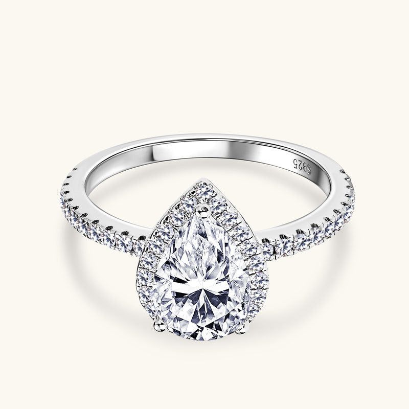 Opal Moissanite Ring