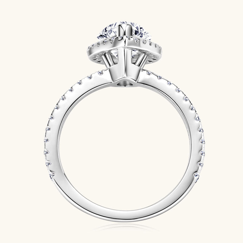 Opal Moissanite Ring