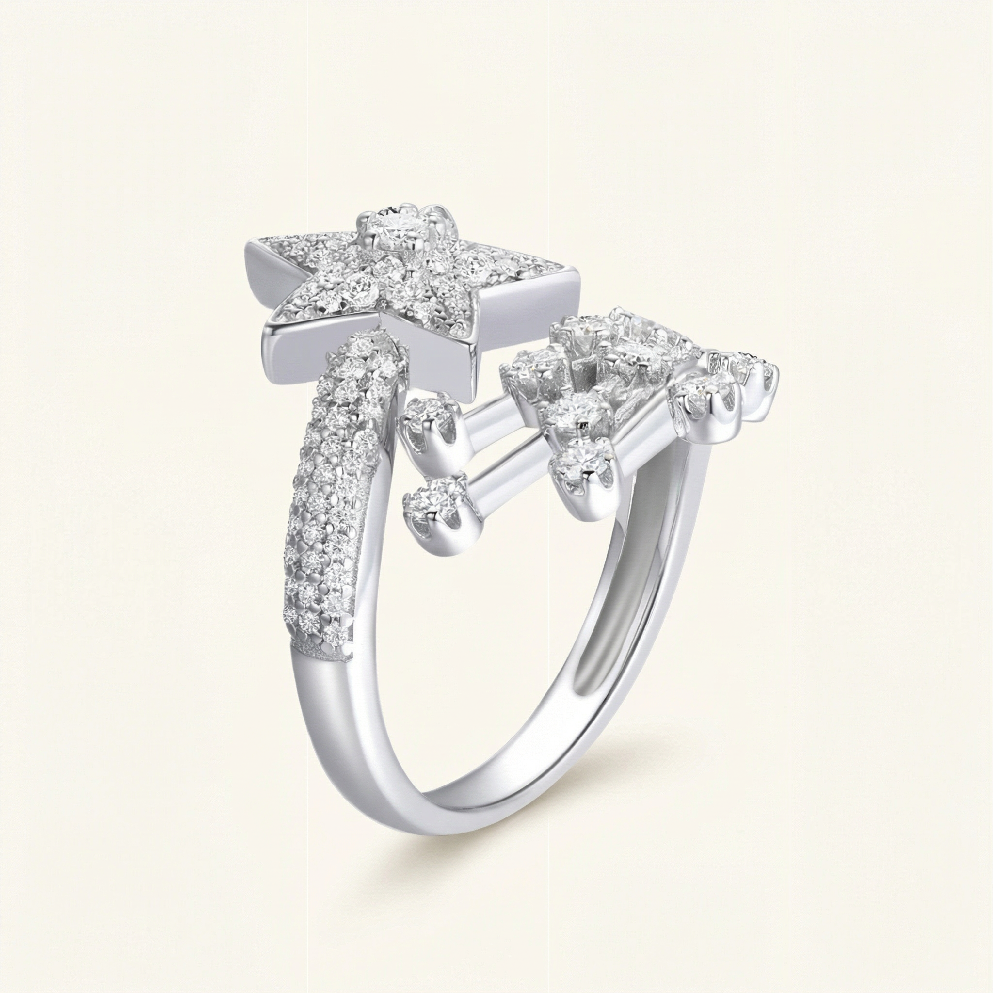 Jade Moissanite Ring
