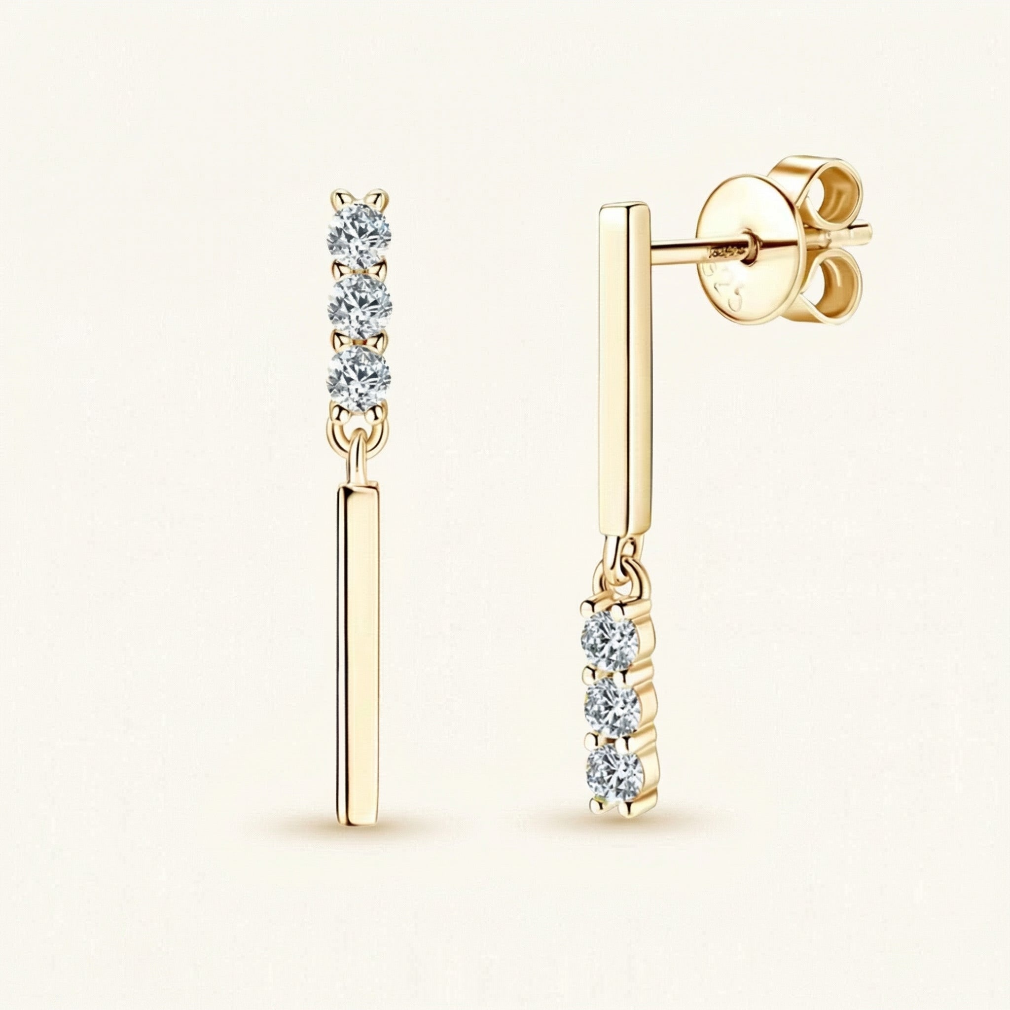 Cameo Moissanite Earring