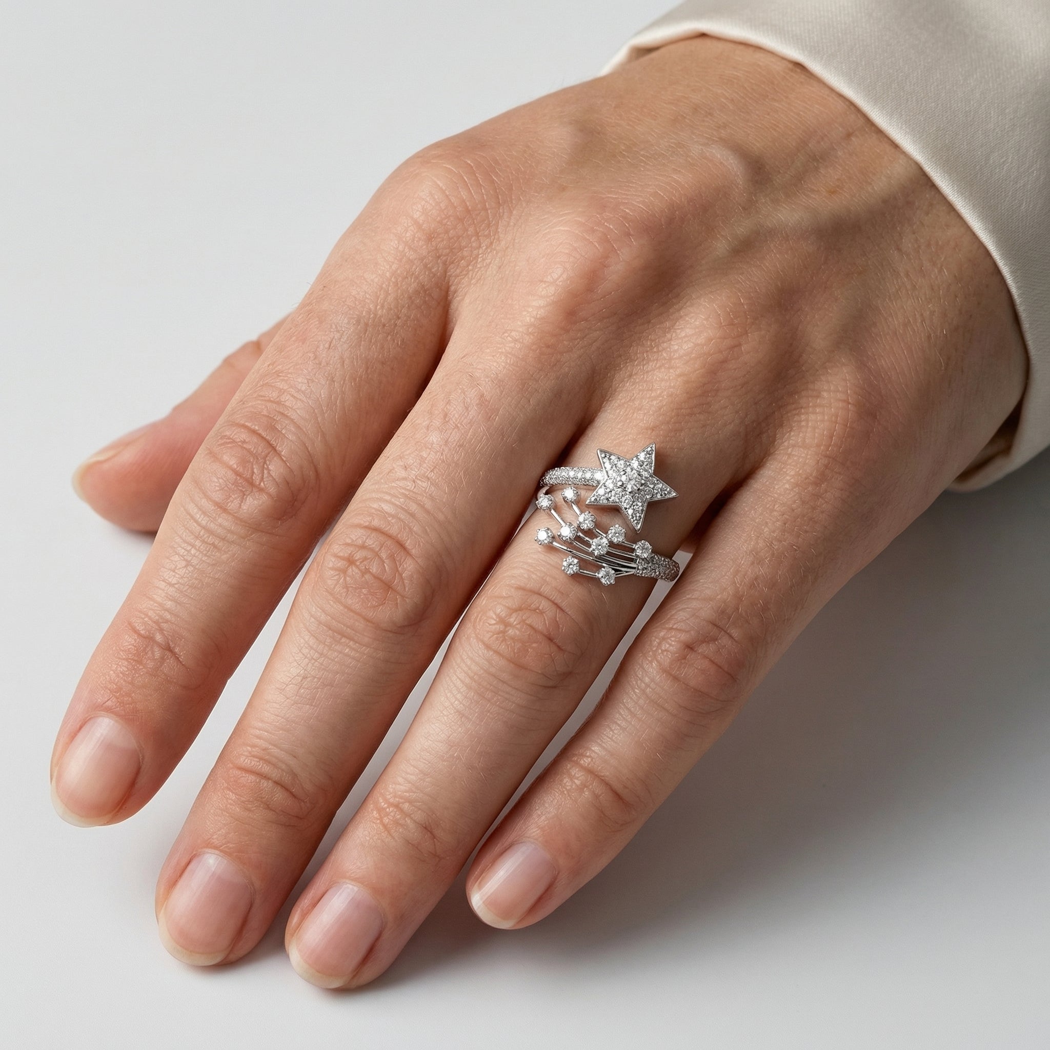 Jade Moissanite Ring