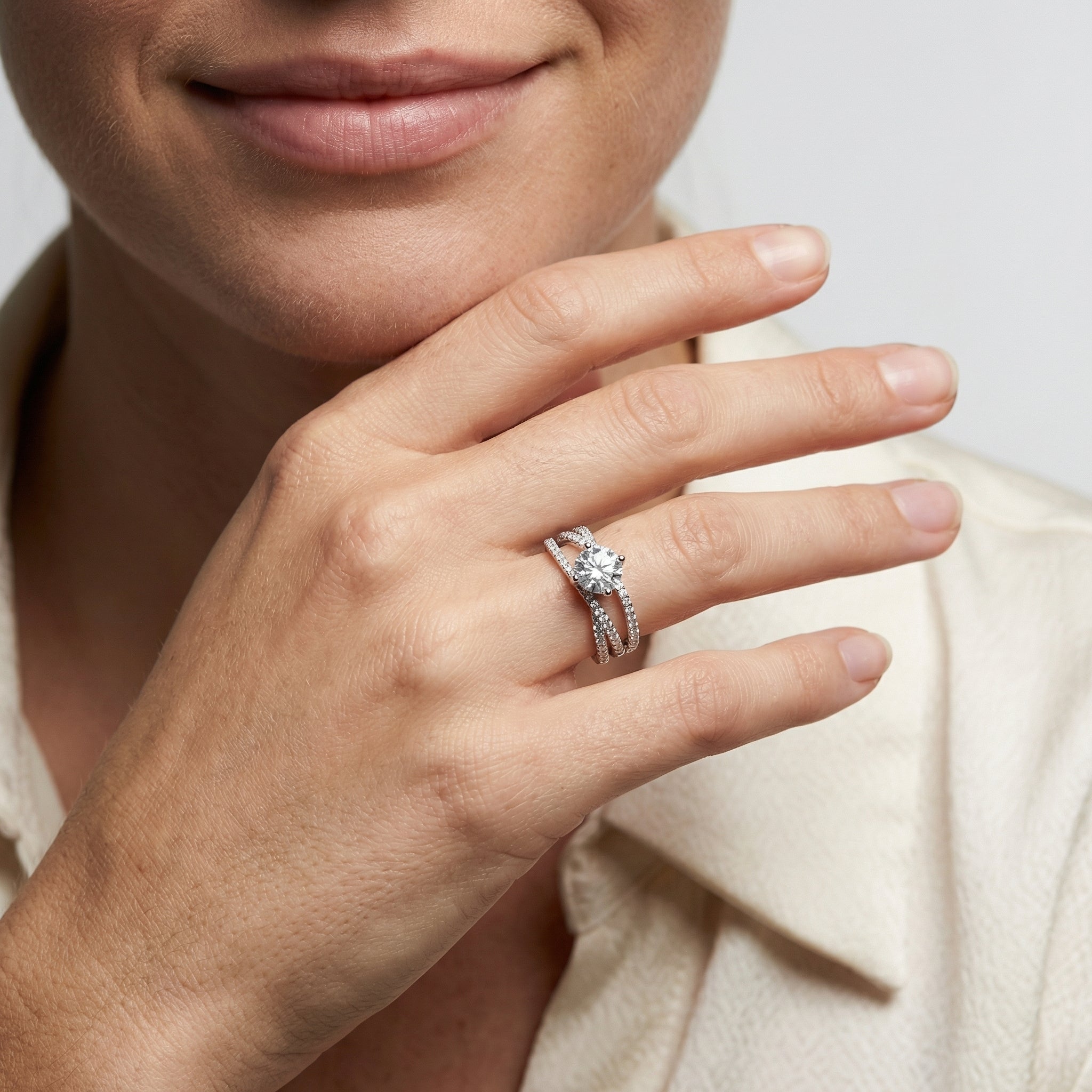 Hadley Moissanite Ring