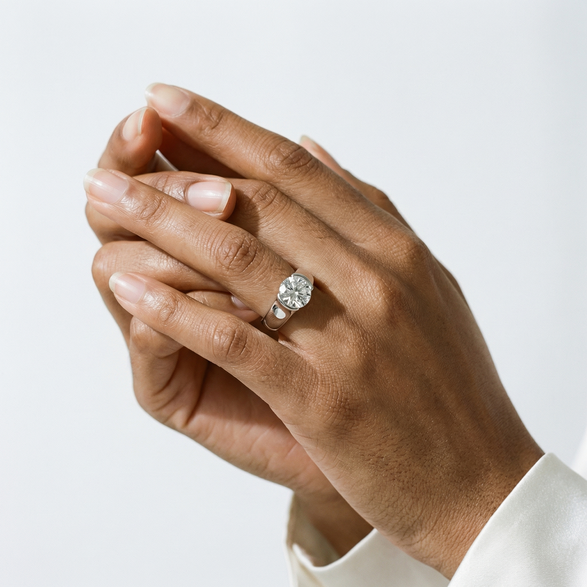 Carmine Moissanite Ring