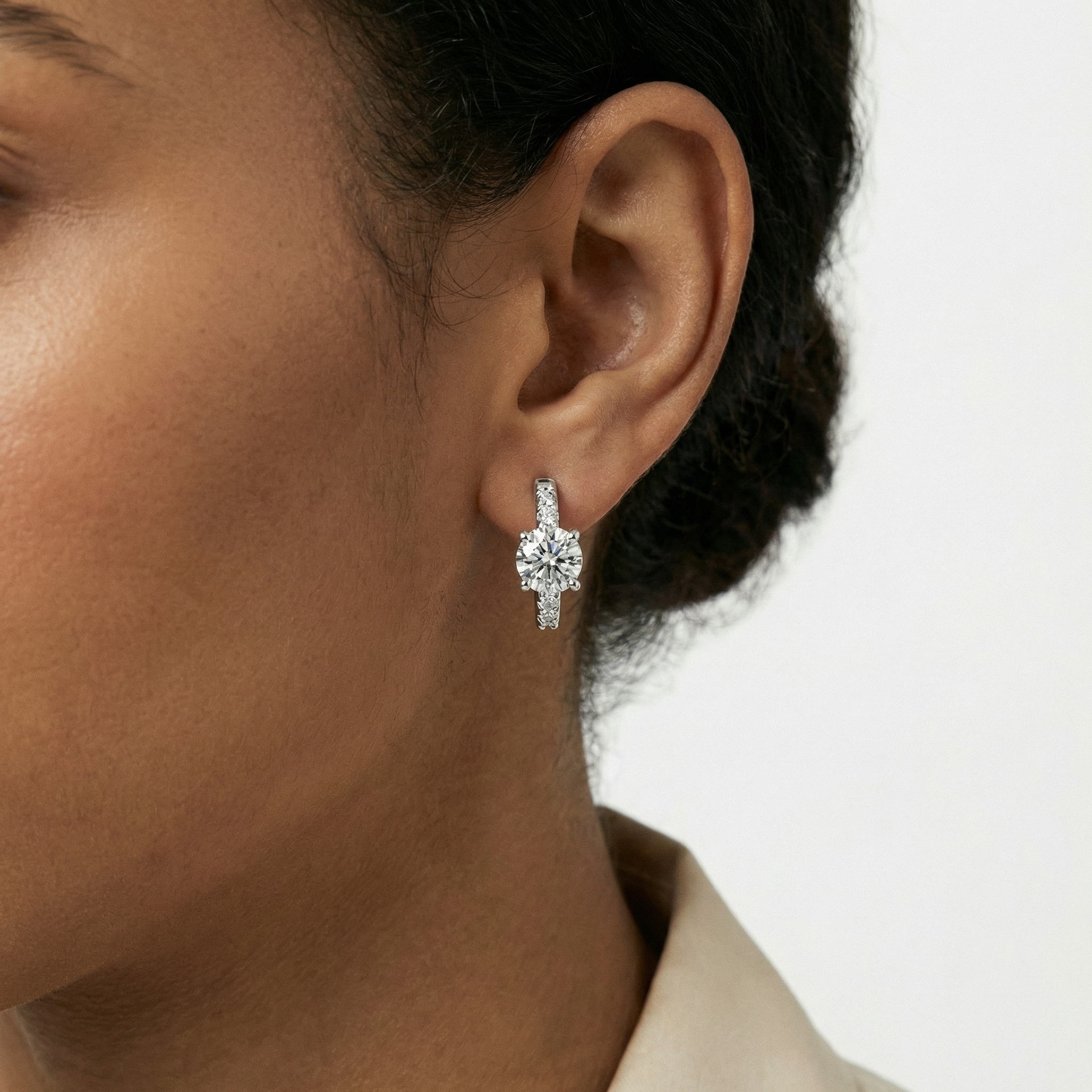 Fleur Moissanite Earring