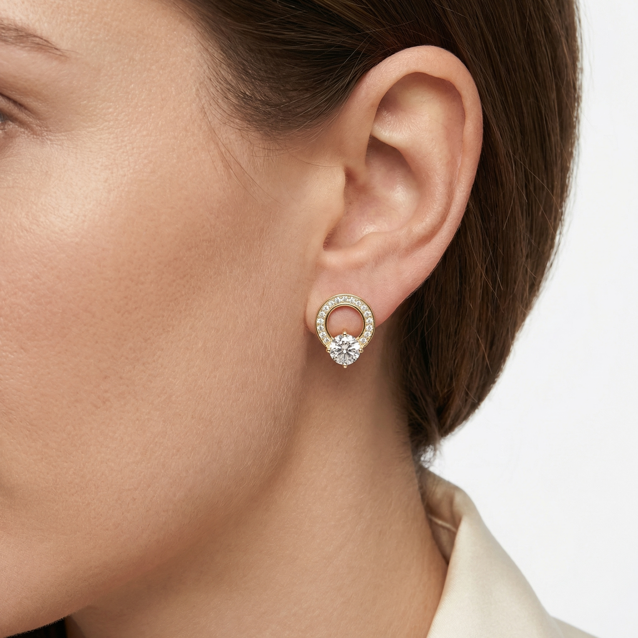 Quincy Moissanite Earring