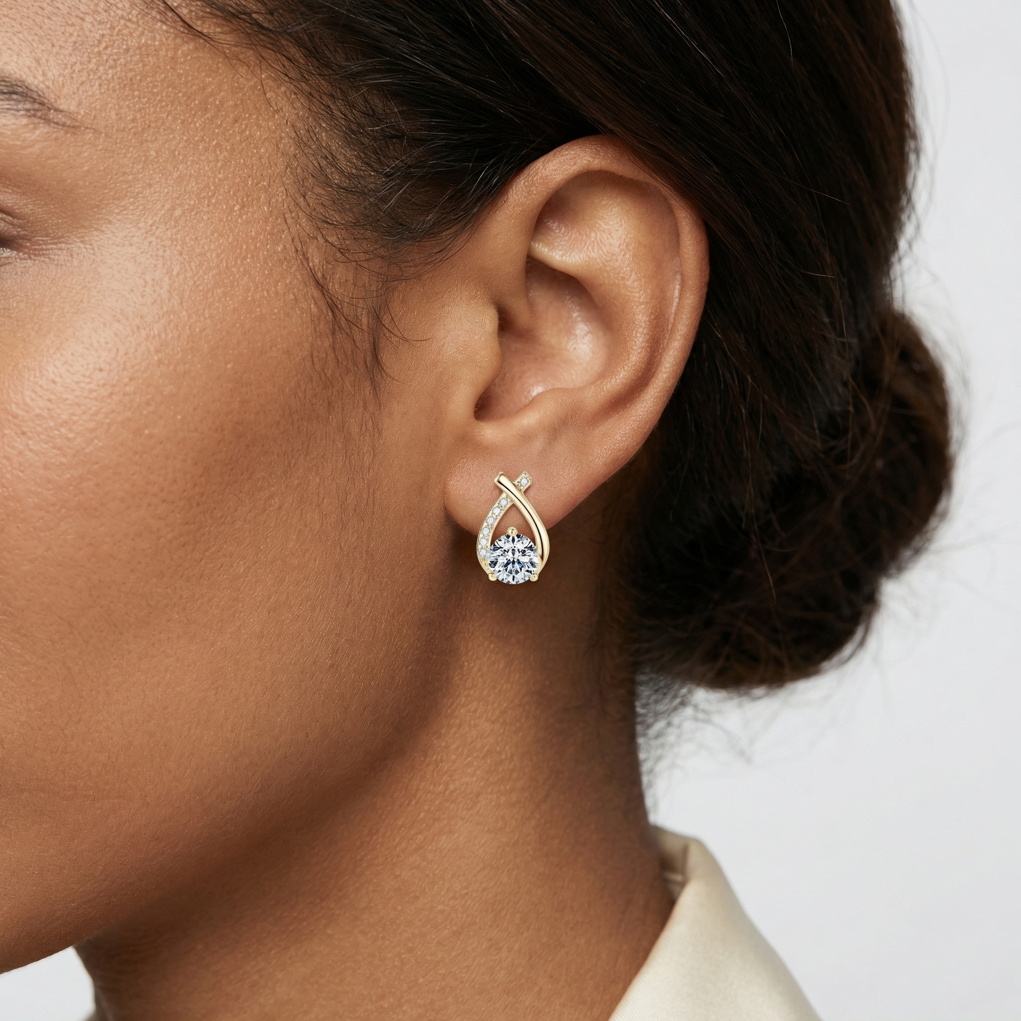 Breck Moissanite Earring