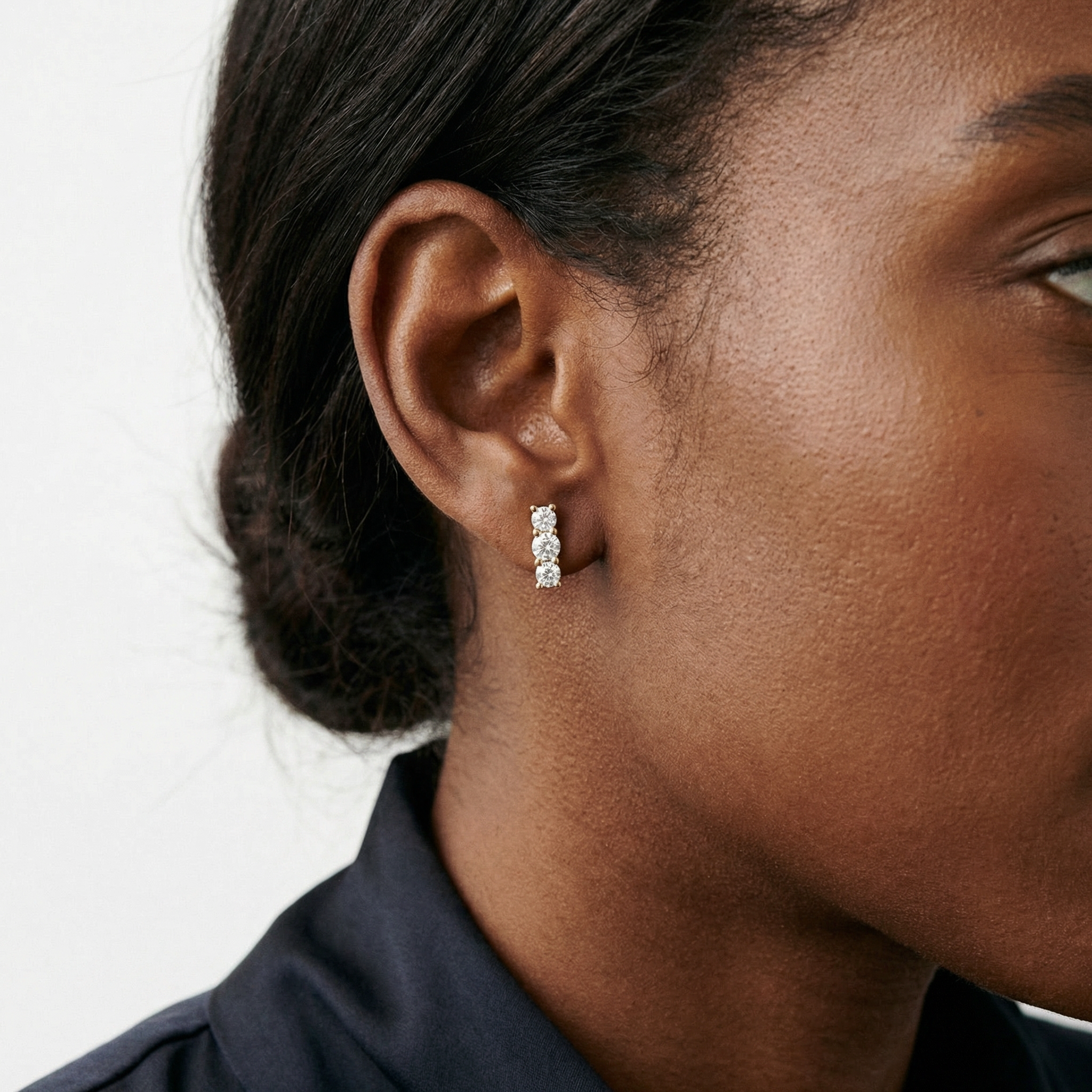 Saffron Moissanite Earring