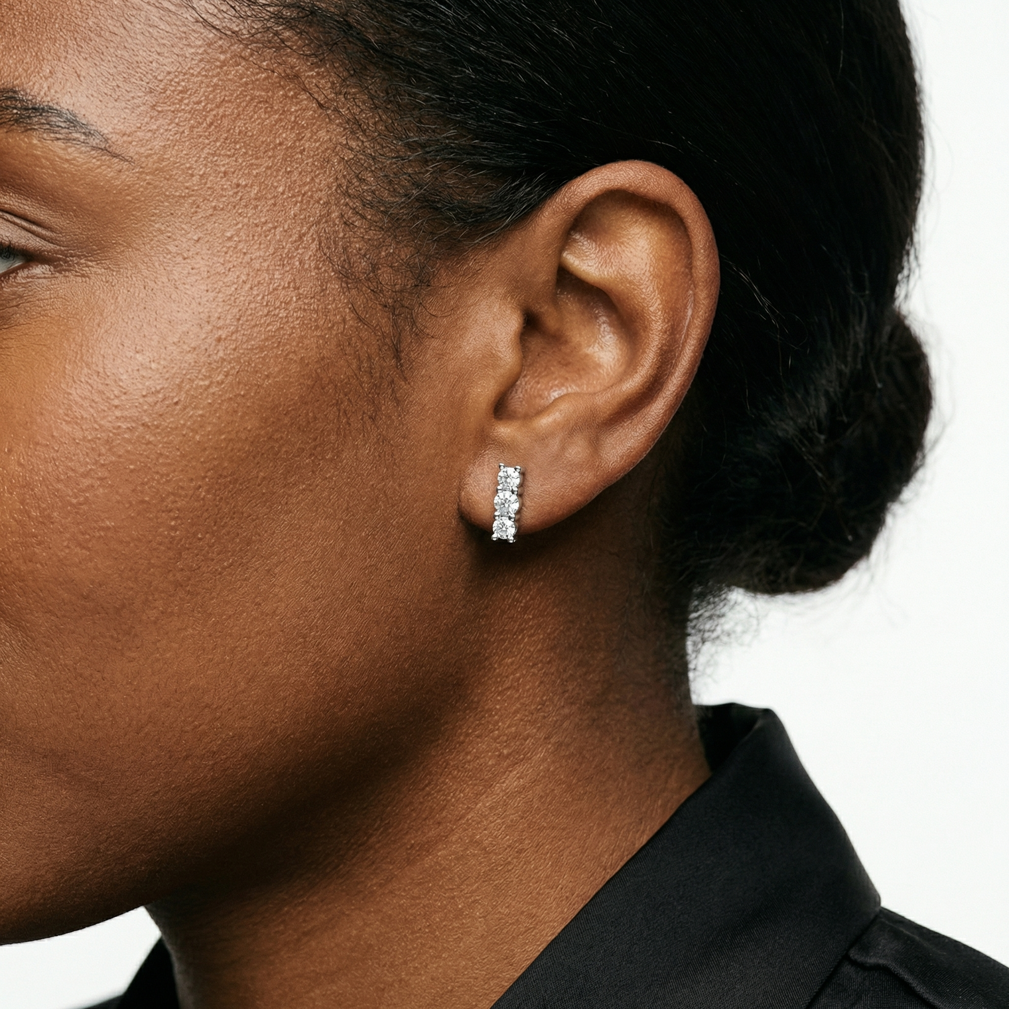 Saffron Moissanite Earring