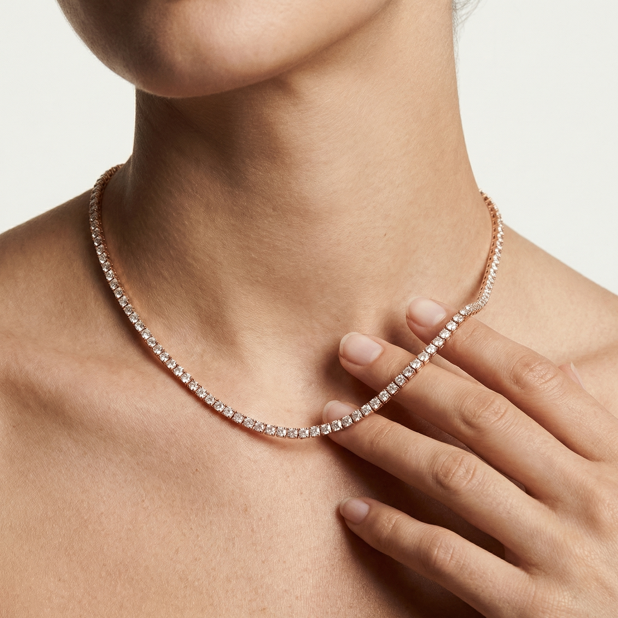 Moissanite Tennis Necklace - 4mm