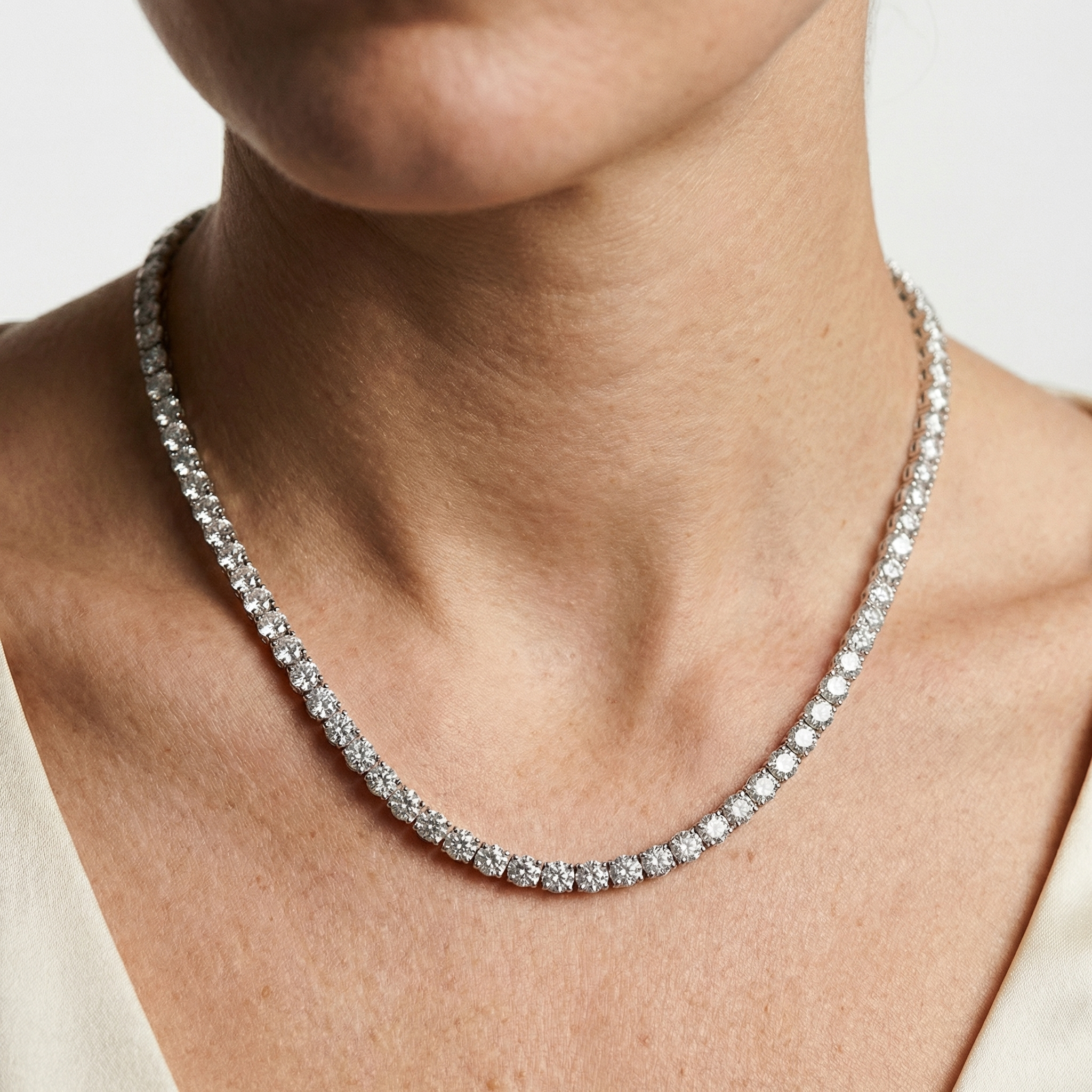 Moissanite Tennis Necklace - 5mm