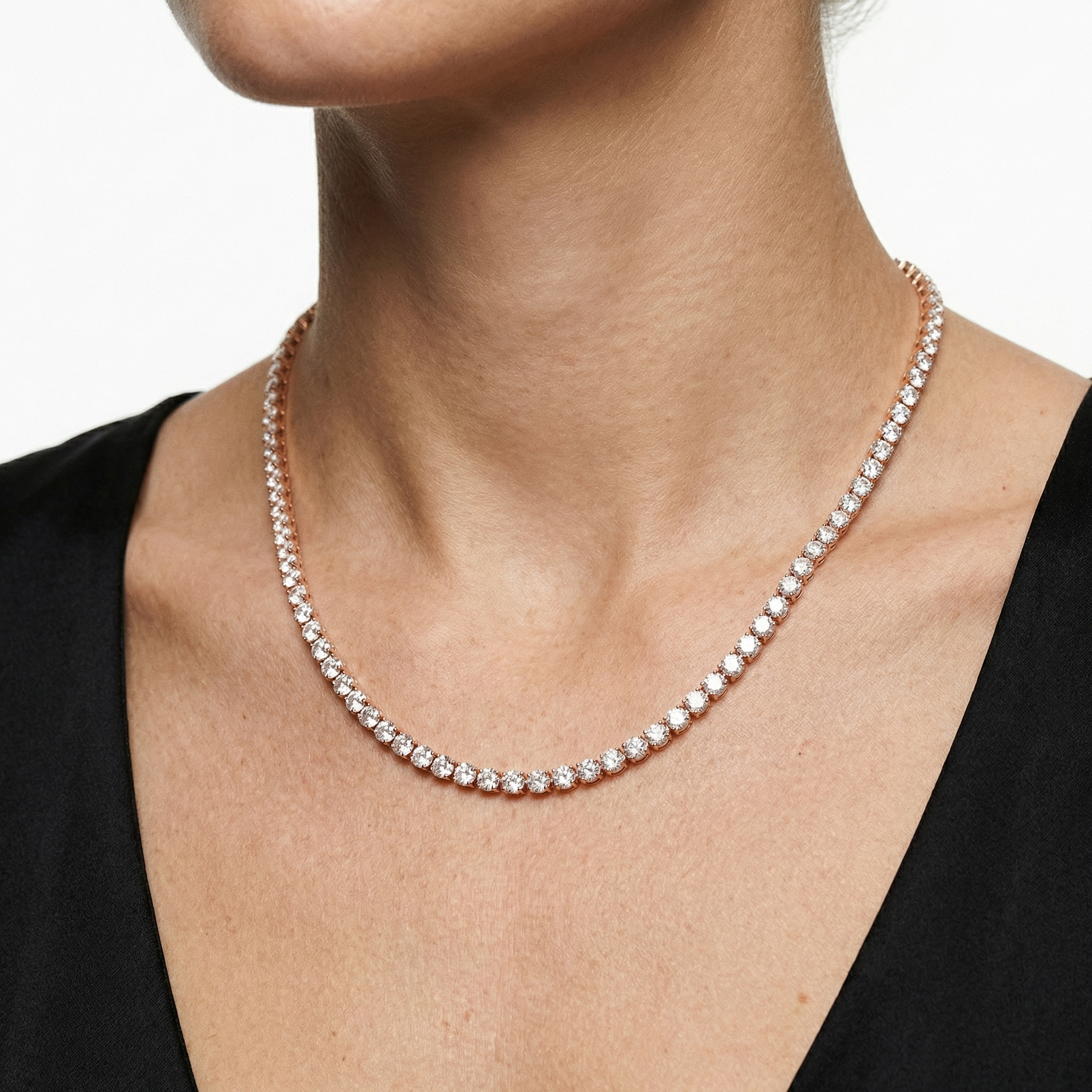 Moissanite Tennis Necklace - 5mm