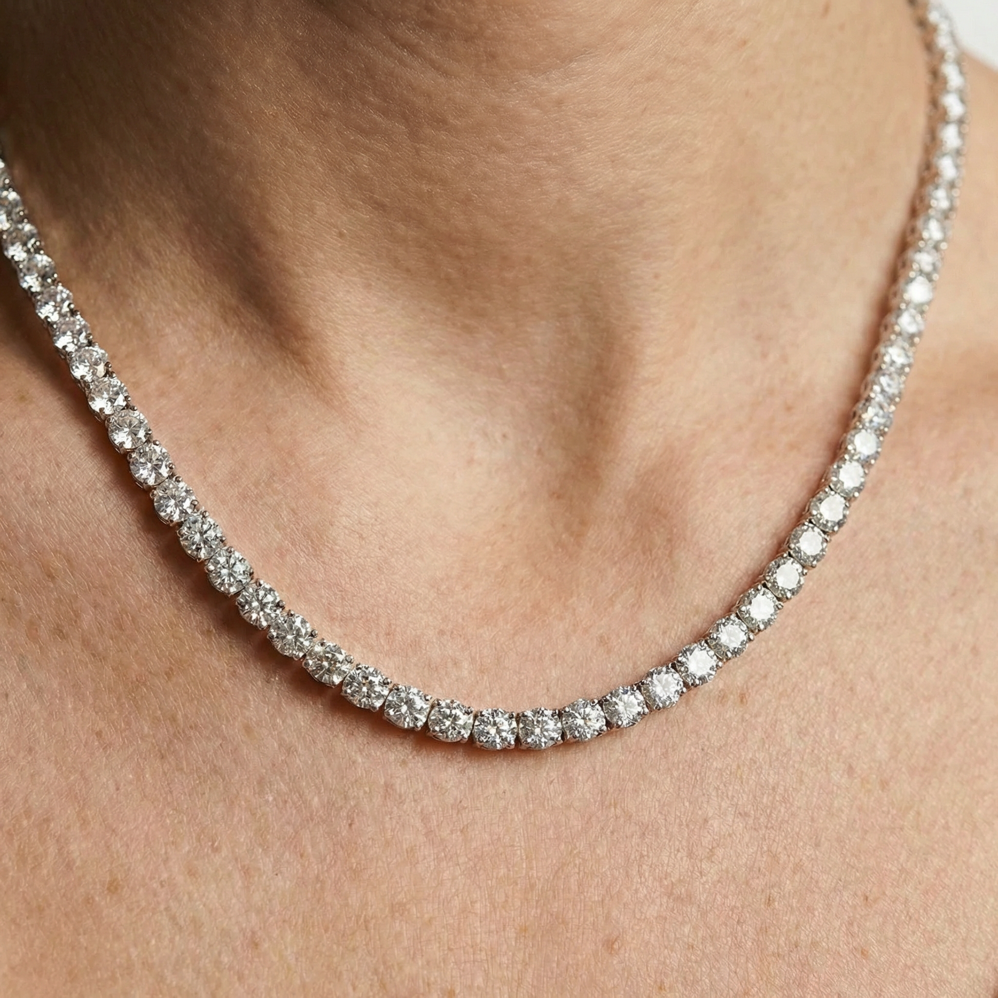 Moissanite Tennis Necklace - 5mm
