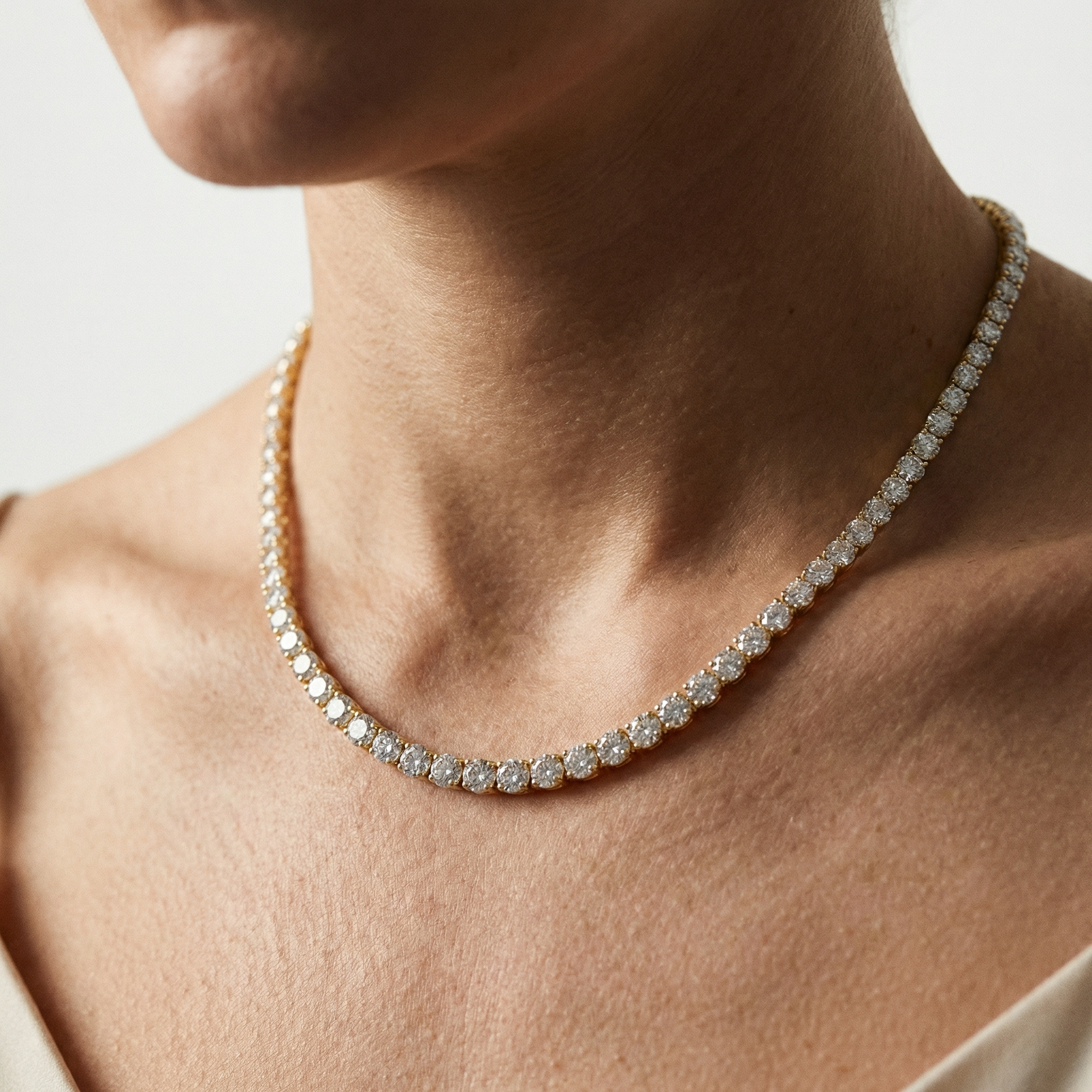Moissanite Tennis Necklace - 6.5mm